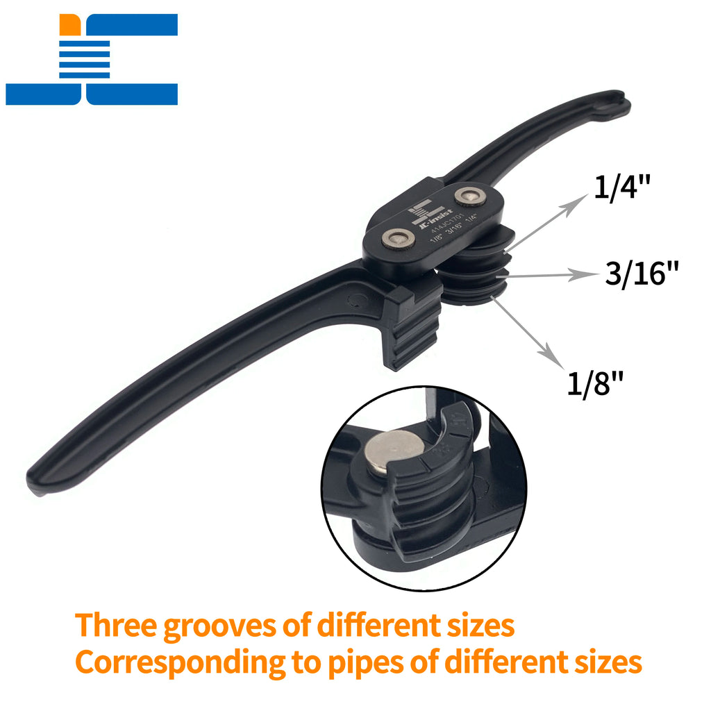 Copper Tube Bender, Tubing Bender 90°,Fuel Brake Pipe Bender Hand Tool 1/4“ 3/16” 1/8“ ,3 In 1 Pipe Tubing Bender