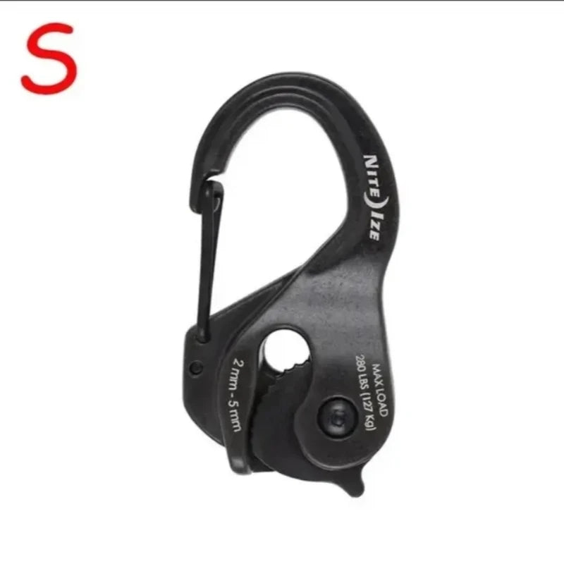 Rope Tightener Cast Aluminum Hanging Rope Hook Without Knotting Self-Locking Binding Fixed Cam Mechanism Trumpet Outdoor Tools