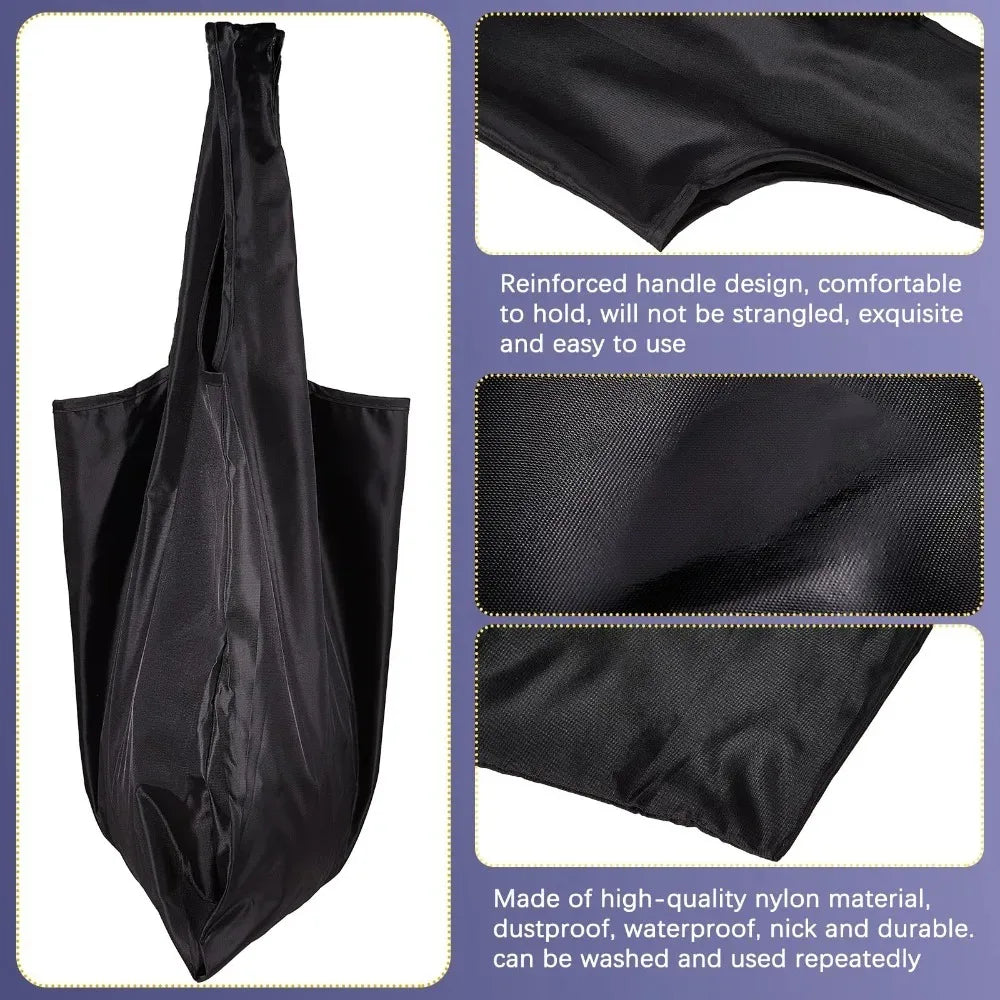 Extra Large Reusable Grocery Shopping Bags Washable Heavy Duty Nylon Foldable Waterproof Eco Friendly Totes Travel Storage Pouch