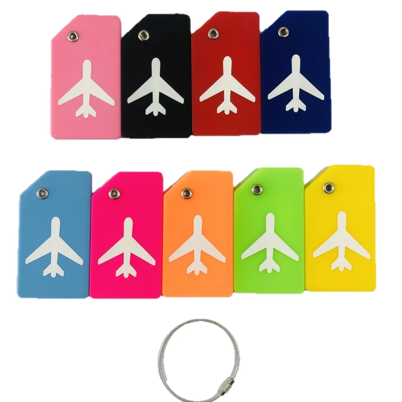 1pcs Silicone Luggage Tags Fashion Solid Color Luggage Tag Baggage Name Tags Suitcase Address Label Holder Travel Accessories