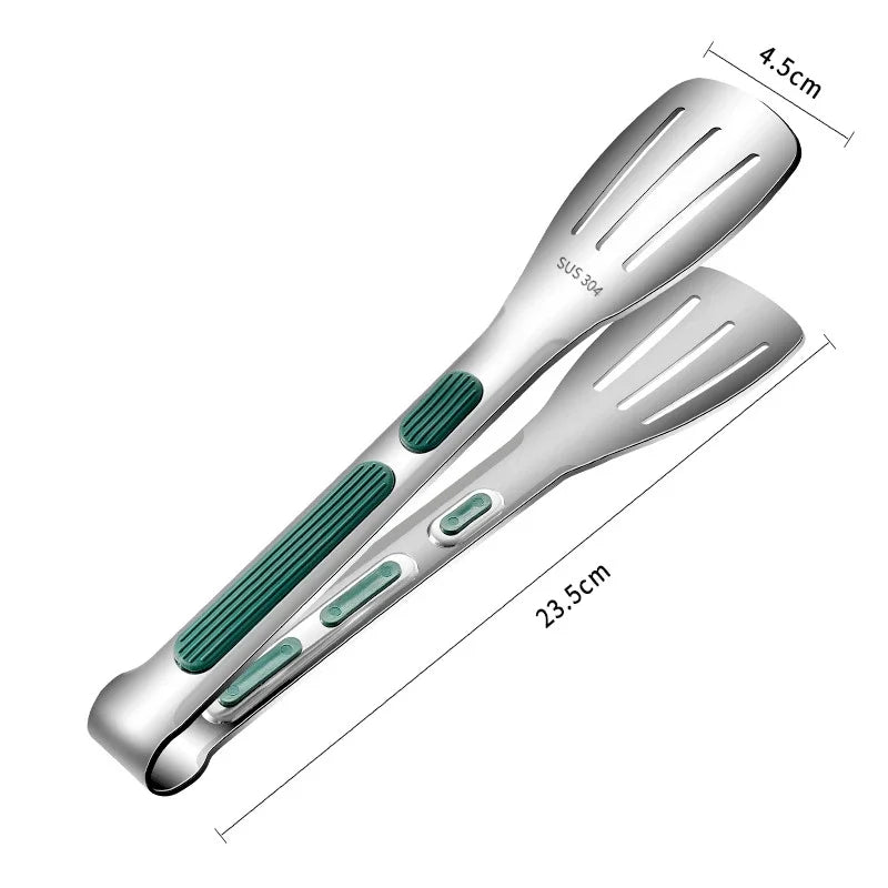 7/9/12Inch Anti-Slip Stainless Steel Kitchen Food Tongs Grill Meat Bread Serving Clip Barbecue Buffet Clamp Cooking Accessories