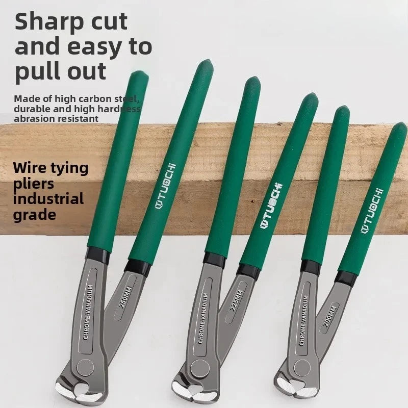 Industrial Grade Wire Tongs Multi-functional Tower Pincers Non-slip Grips Pliers Flat Top Cutting Pliers, Nail Pulling Pliers