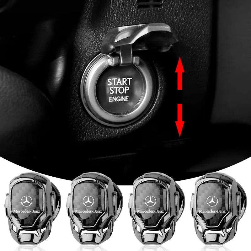 Car Engine Start Stop Button Cover Ignition Switch Protector Stickers For Mercedes Benz C400 C450 C160 C180 C200 C220 C250 C300