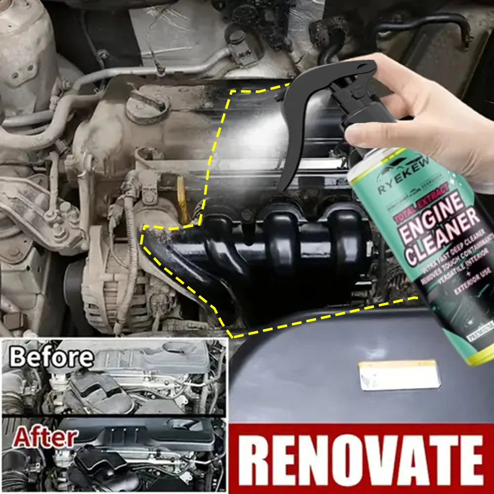 Engine Bay Cleaner Spray for Car Engine Maintenance, Oil Stain Cleaning and Surface Care Detailer