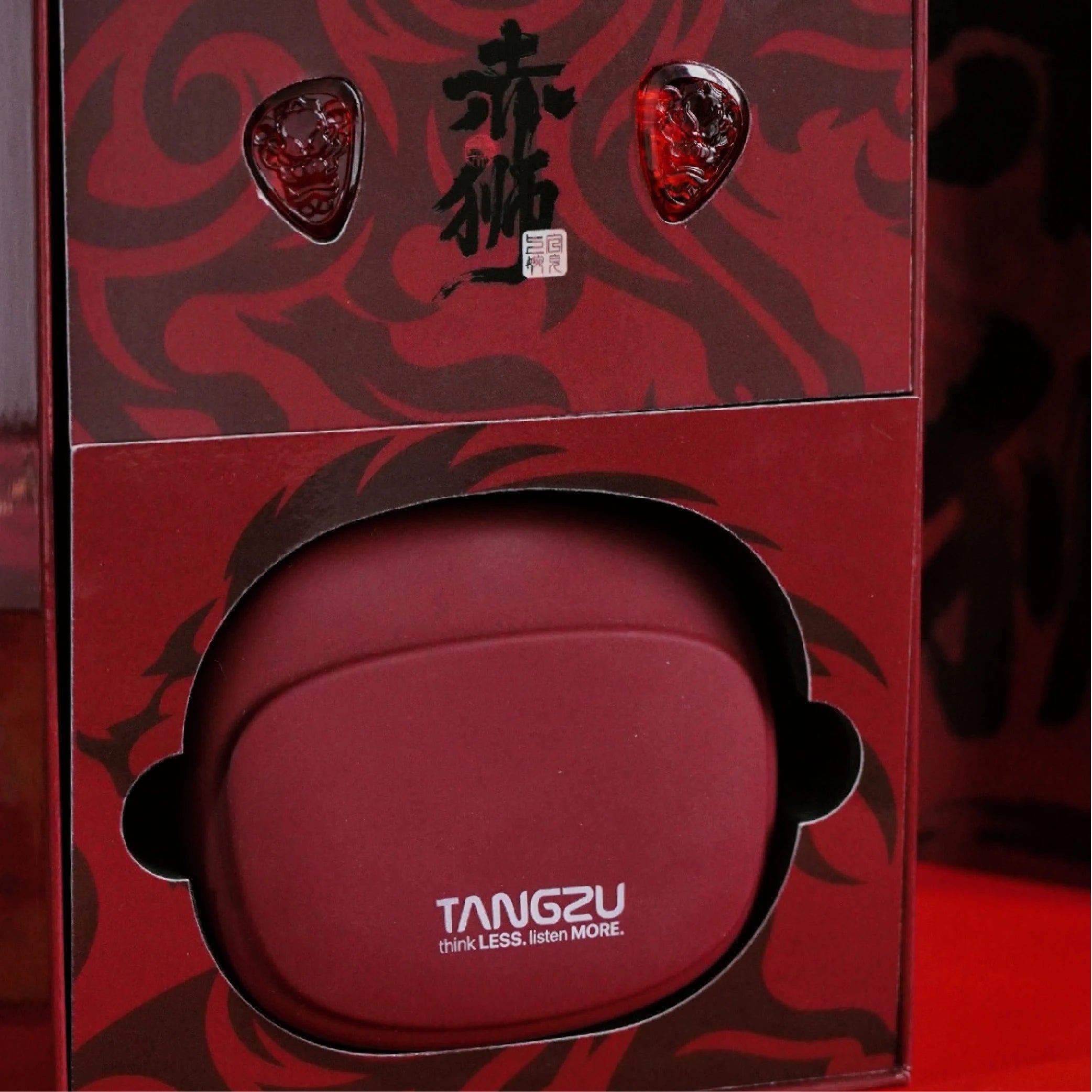 TANGZU WANER SG 2 Red Lion Edition 10mm PET Single Dynamic In-Ear Earphones with Silicone Storage Bag and Sancai Wide Bore