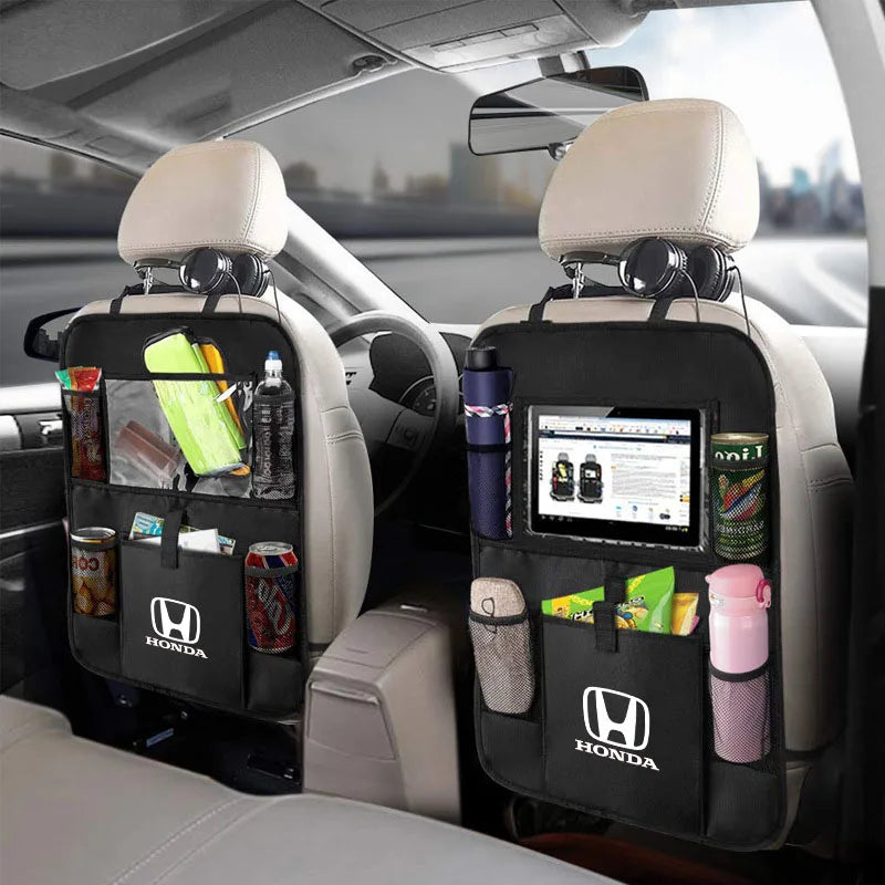 Car Seat Organizer Seat Back Storage Bag Rear Anti-wear Anti-kick Pad For Honda Accord Civic FIT Insight CRV Jazz HRV CRZ CRX