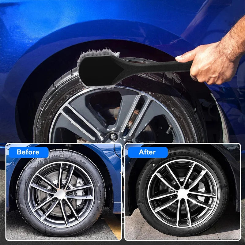 19.69" Car Tire Wheel Rim Cleaning Brush Detailing Brushes Washing Brush Tool Universal Wheel Tire Car Cleaning Accessories