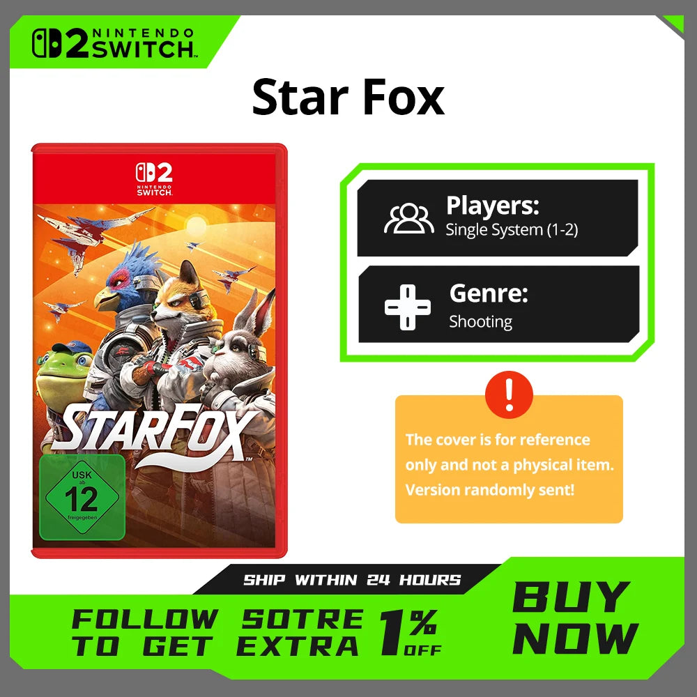 Star Fox - Nintendo Switch 2 Game Deals 100% Original Physical NS2 Game Card Action Genre Game for Switch 2