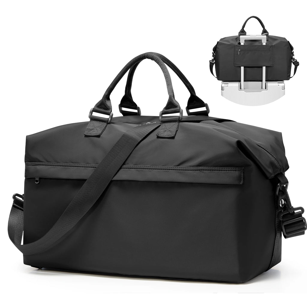 Foldable Travel Bag Large Sports Bag for Women Men's Travel Duffle Bag with Shoe Compartment, Waterproof Training Fitness Bag