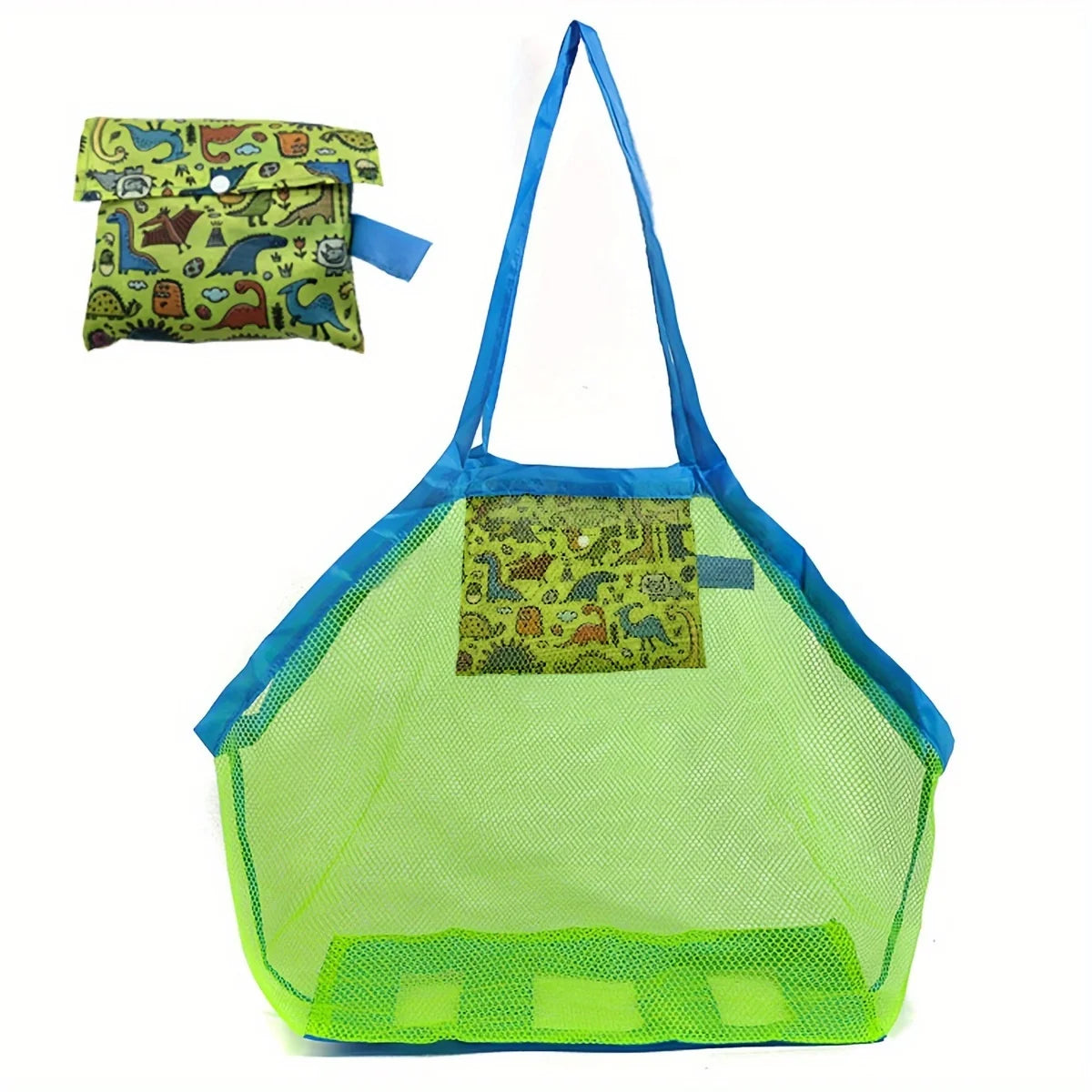 1Pc Multicolor Large Mesh Beach Bag, Sand-Away Portable Tote with Convenient Hanging Hole, Breathable Foldable Storage Bag