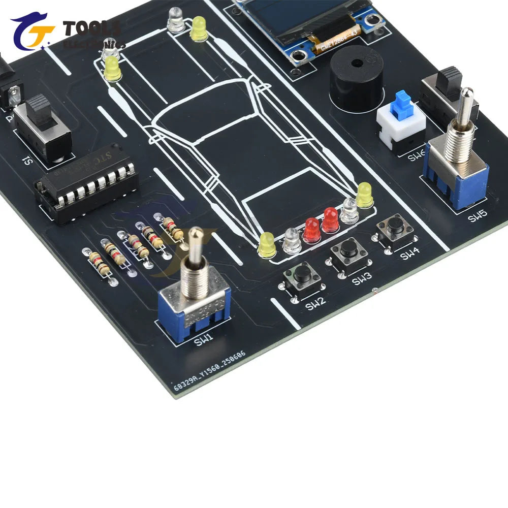 DIY Soldering Practice Kit Car Driving Simulator Electronic Project for Students Welding Practice with DIY Parts