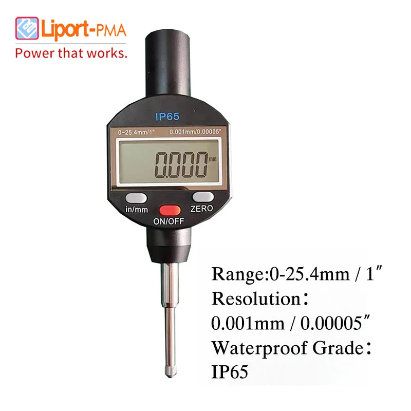 Range 0-12.7mm 0-25.4mm 0-50.8mm High Precision Digital Dial Indicators Digital Micron Indicator Gauge Micrometer Gauge Tool