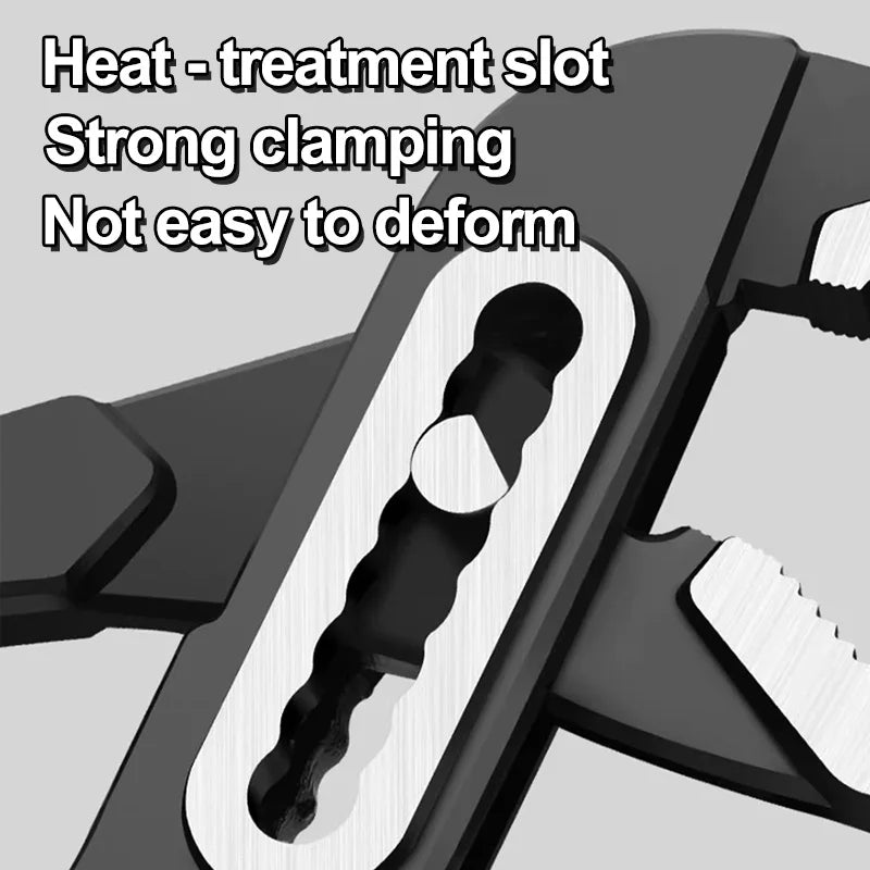 Greener 8" 10" 12"Water Pump Pliers 1-Piece Multifunctional Plier Quick-Release Straight Jaw Groove Joint Pliers Plumbing Pliers