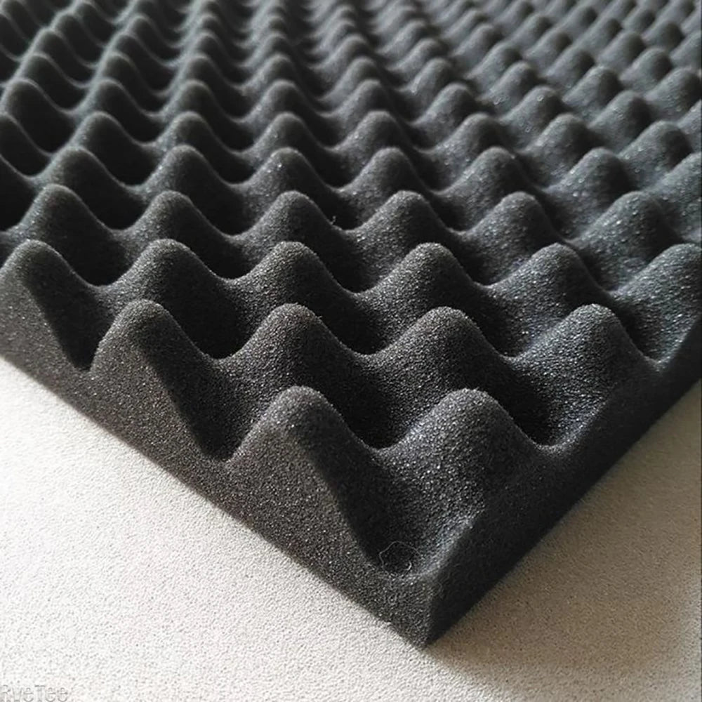 2PCS 30x30cm Toolbox Wave Sponge Shock Absorbing Toolbox Foam High Density Lining Noise Reduction Sound Insulation Cushioning