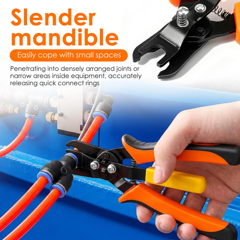 Push-Fit Disconnect Tong Tool Fittings Quick Disconnect Air Hose Plier for Easily Removing Push-to-Connect Fittings Removal Tool