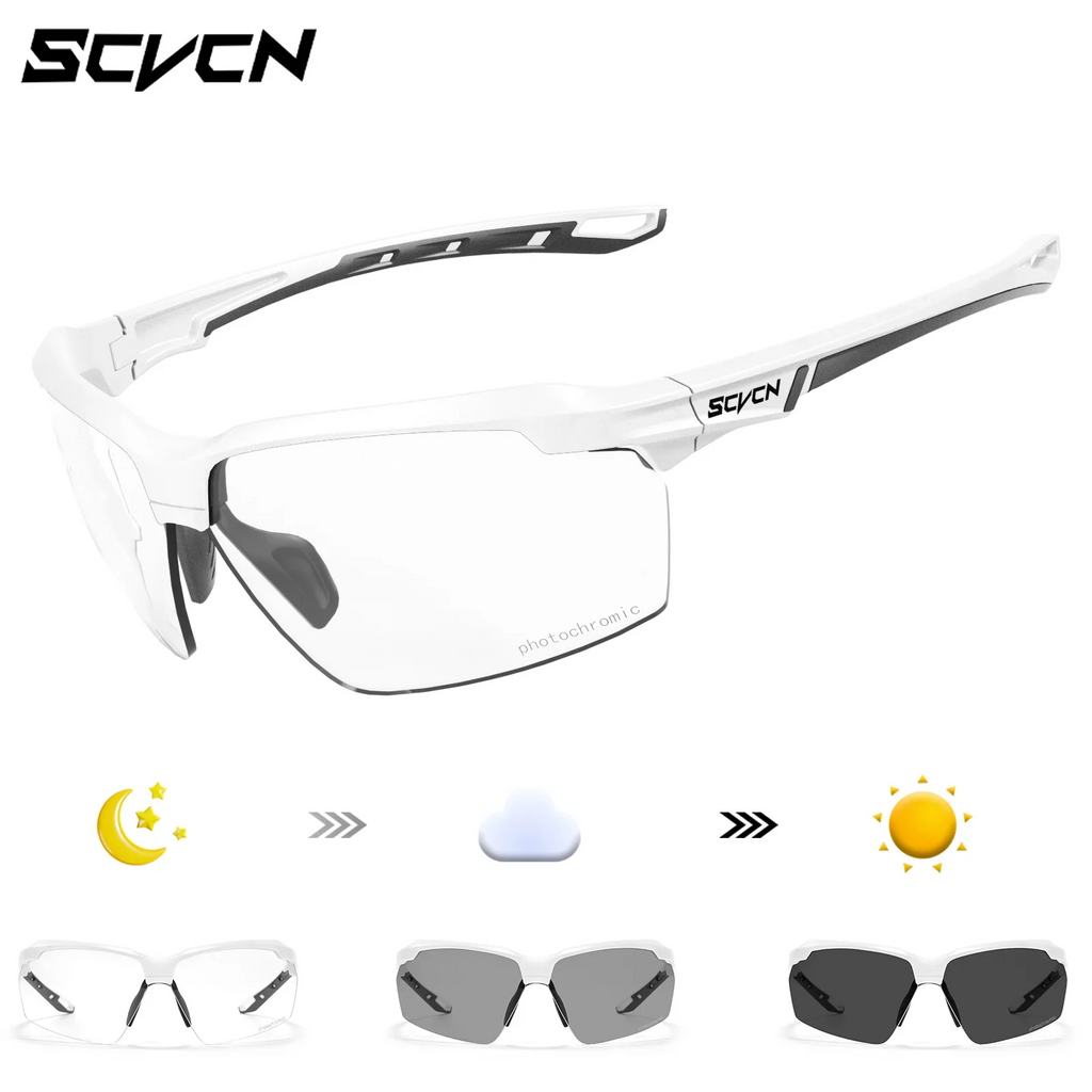 SCVCN Color Photochromic Cycling Glasses Explosion Proof Hunting CS War Game Eyewear Fashion Outdoor Airsoft Shooting Glasses
