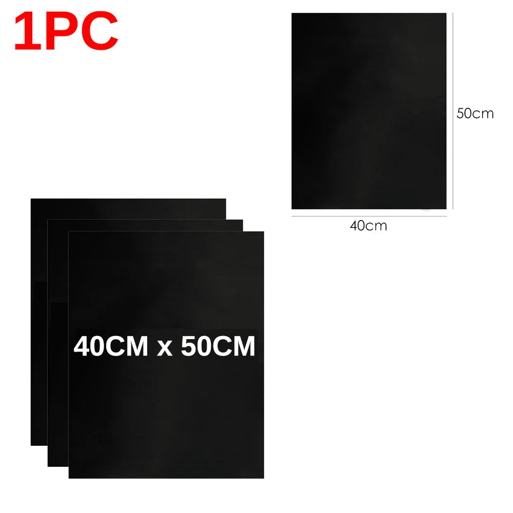 1-3PCS Grill Mat Non-stick BBQ Heat Resistant Grill Mat Outdoor Baking Reusable Non-Stick Barbecue Party Mat Tools Accessories