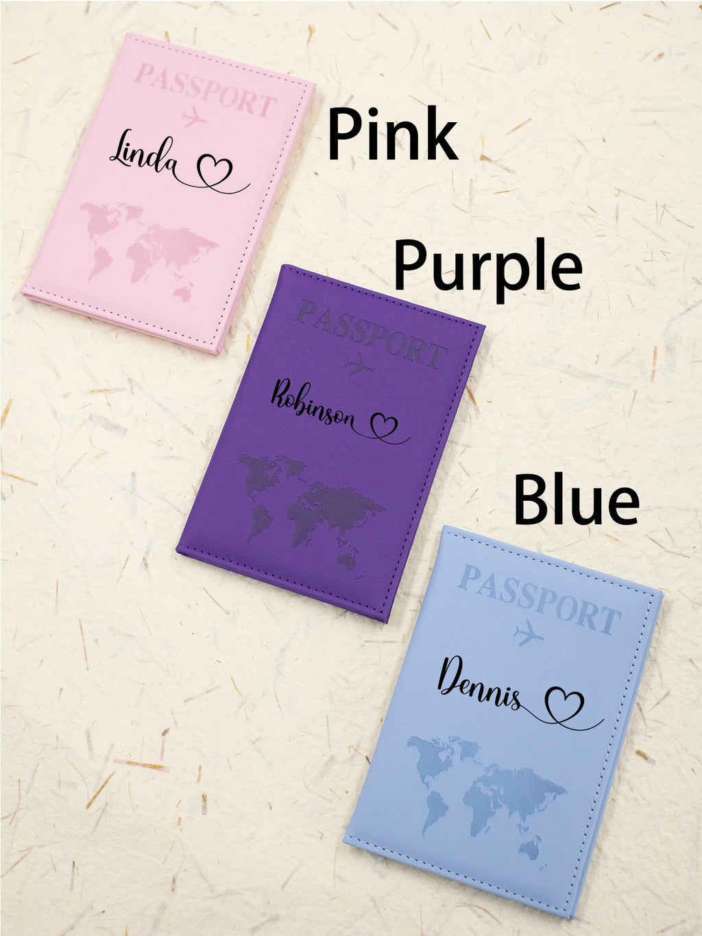 Custom Passport Holder For Travel With Name, Personalized Leather Passport Holder, Customized Travel Passport Holder for Women,