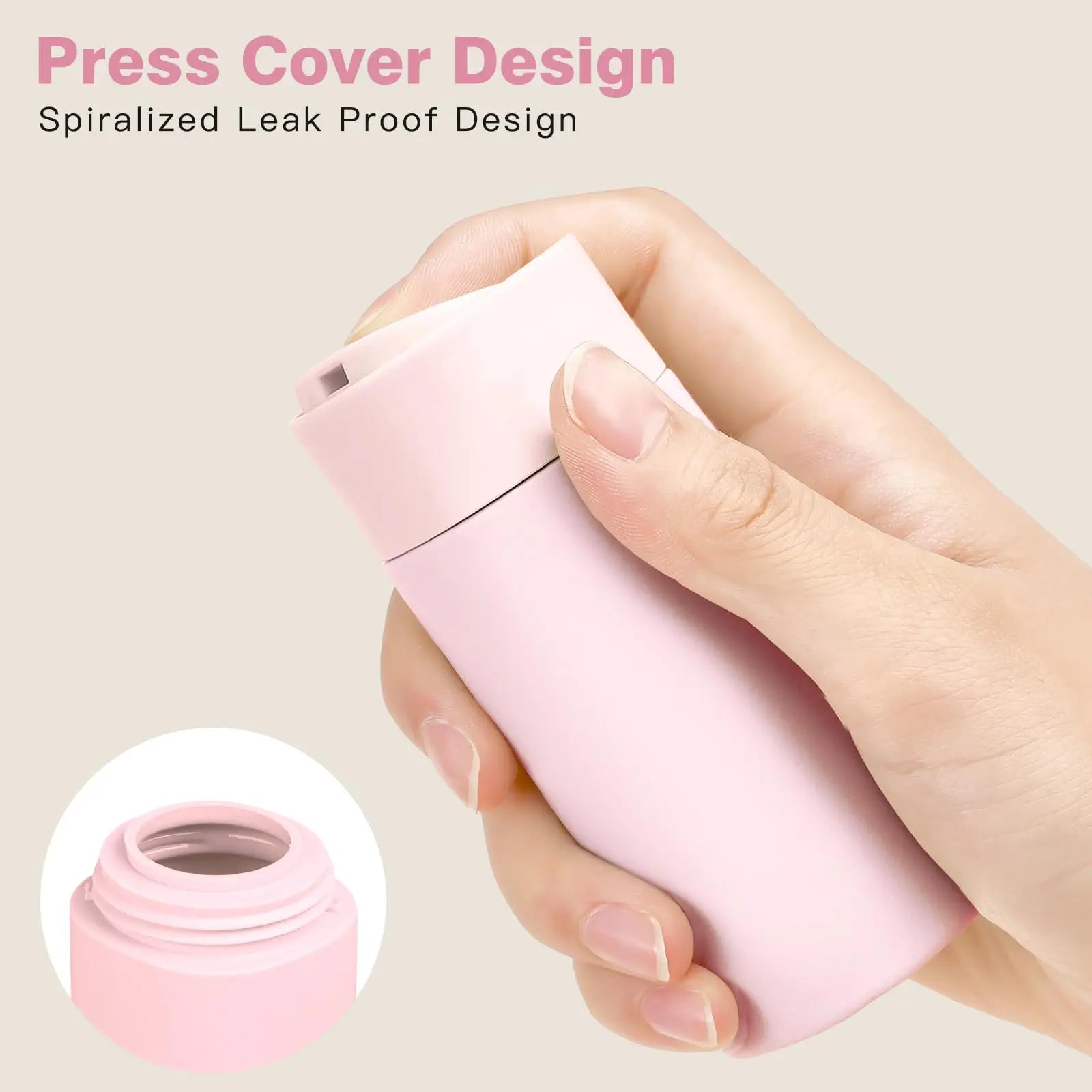 5pcs Travel Cream Dispenser Bottles Set Travel Bottles Toiletry Containers Set, TSA Approved, Travel Essentials