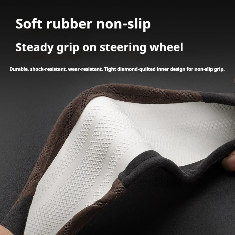 For ZEEKR X 007 001 009 7X 2025 Steering Wheel Cover Suede Interior Modification Short Velvet Winter Car Interior Accessory