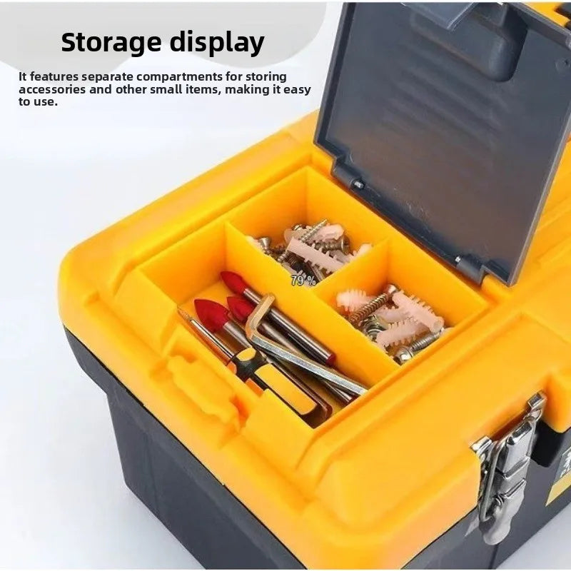 Multi functional two-layer toolbox, storage hardware, car repair tools, three sizes to choose from, wear-resistant and anti drop