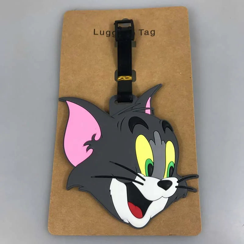 Lovely Disney Marie Cat  Travel Accessories Luggage Tag Silica Gel Suitcase ID Addres Holder Baggage Boarding Tag Portable Label