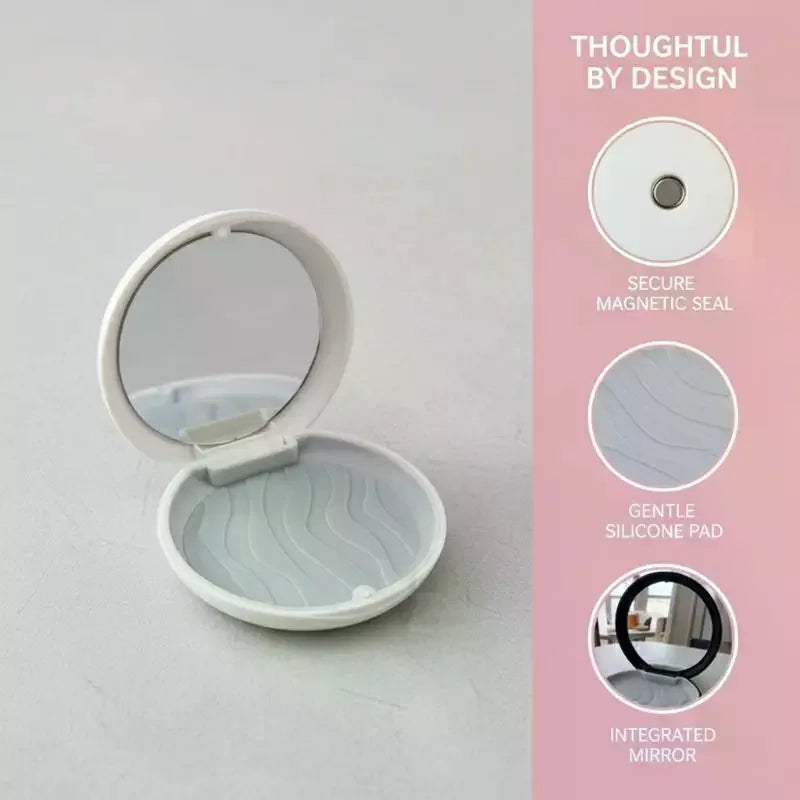 Dental Invisible Bracess Retainer Case Magnetic Portable Mouth Guard Denture Storage Box Tooth Case With Mirror Travel