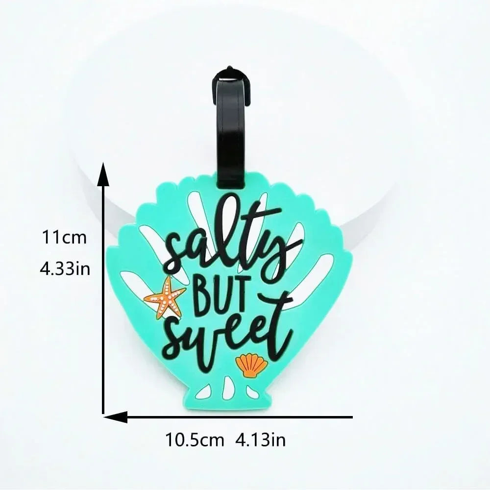 1PCS Colors Luggage Tags Backpack Bags Suitcase Name Tags Pendants Cute Cartoon Airplane Boarding Labels Travel Accessories