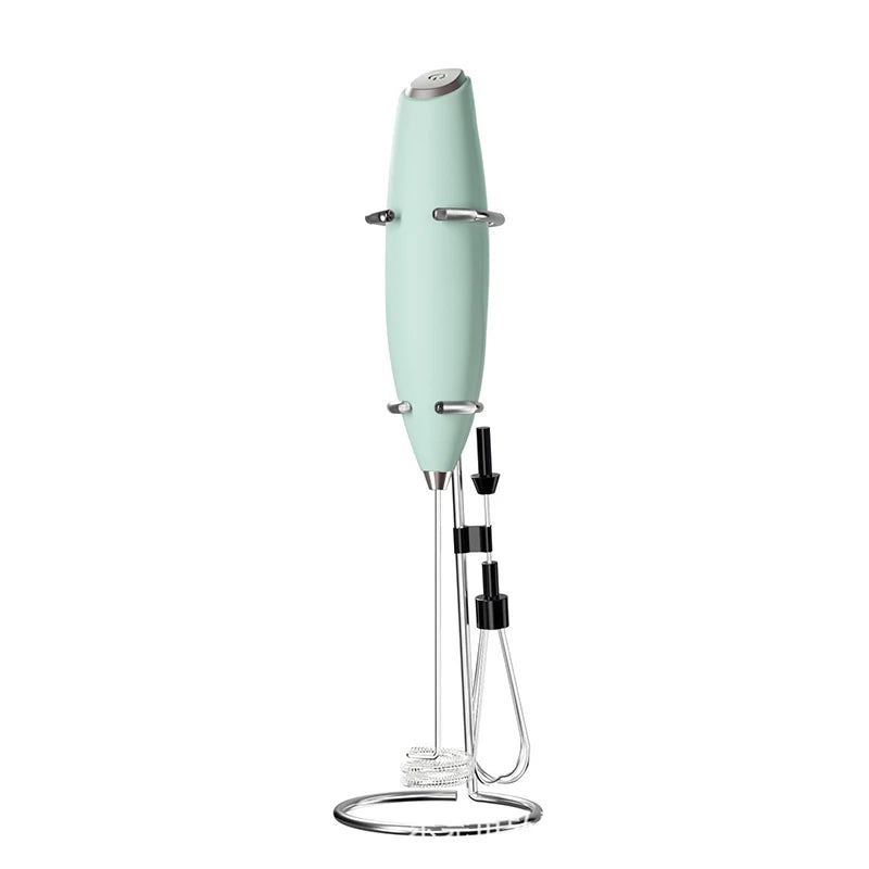 "LMETJMA Powerful Milk Frother Handheld Electric Foam Maker Coffee Whisk Drink Mixer For Cappuccino Frappe KC0471