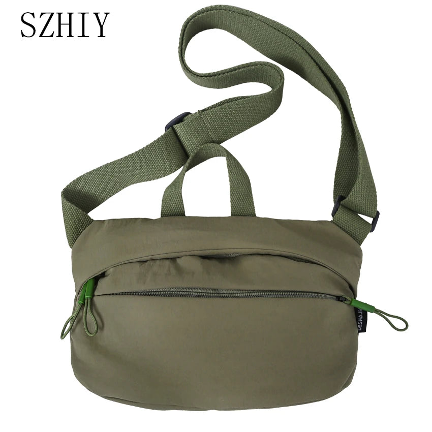 Waterproof Crossbody Purse Womes Hand-held Shoulder Bag Men Nylon Pocket Multifunctional Lightweight Handbag Student Phone Bag