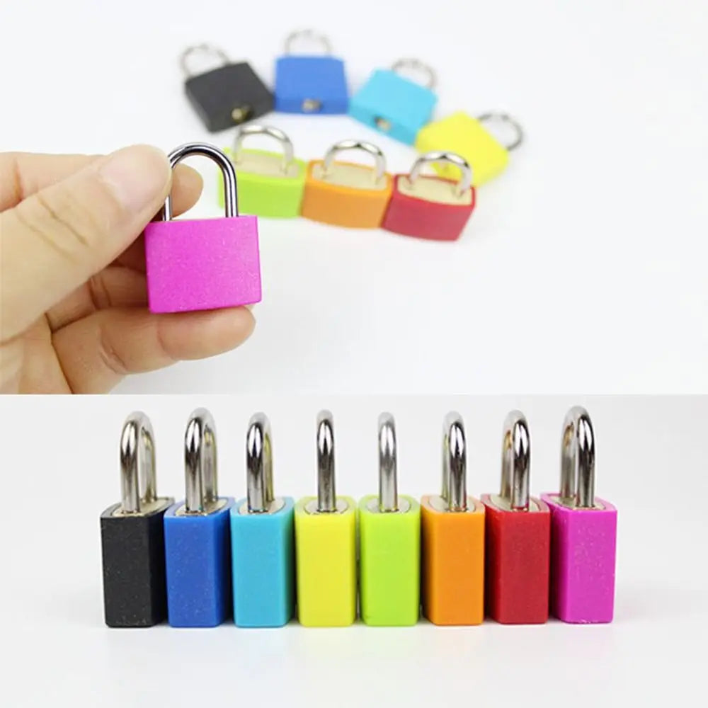 23mm Coloured Home Ornament Dormitory Appliances Small Luggage Lock Suitcase Padlock Cabinet Door Bookbag with 2 Keys