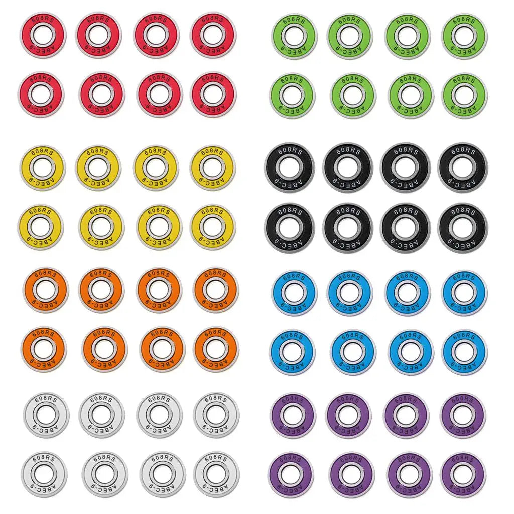 8Pcs/Set Abec 9 High-speed Bearing 608RS Double Side Dustproof 8mm Bearing for Skateboarding Inline Skates Scooter Accessories