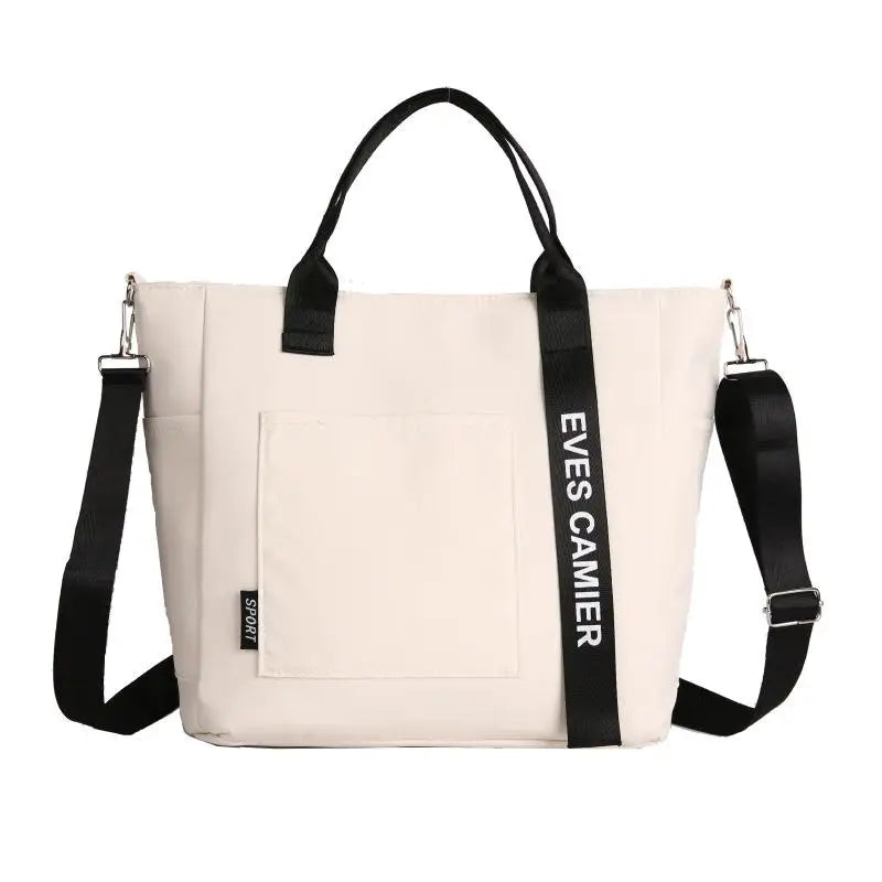 Large Capacity Waterproof Nylon Tote Bag Fashion Crossbody Shoulder Messenger Bag Casual Daily Handbag For Girls Students