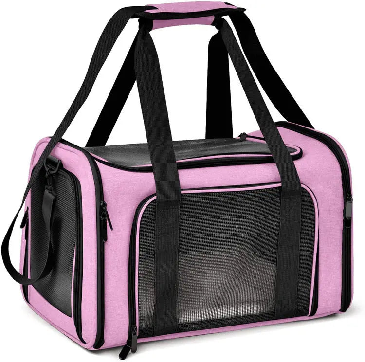 ZHAYA Foldable Pet Carrier Backpack Breathable Large Capacity Car Travel Cat Dog Small Portable Anti Shedding Pet Supplies