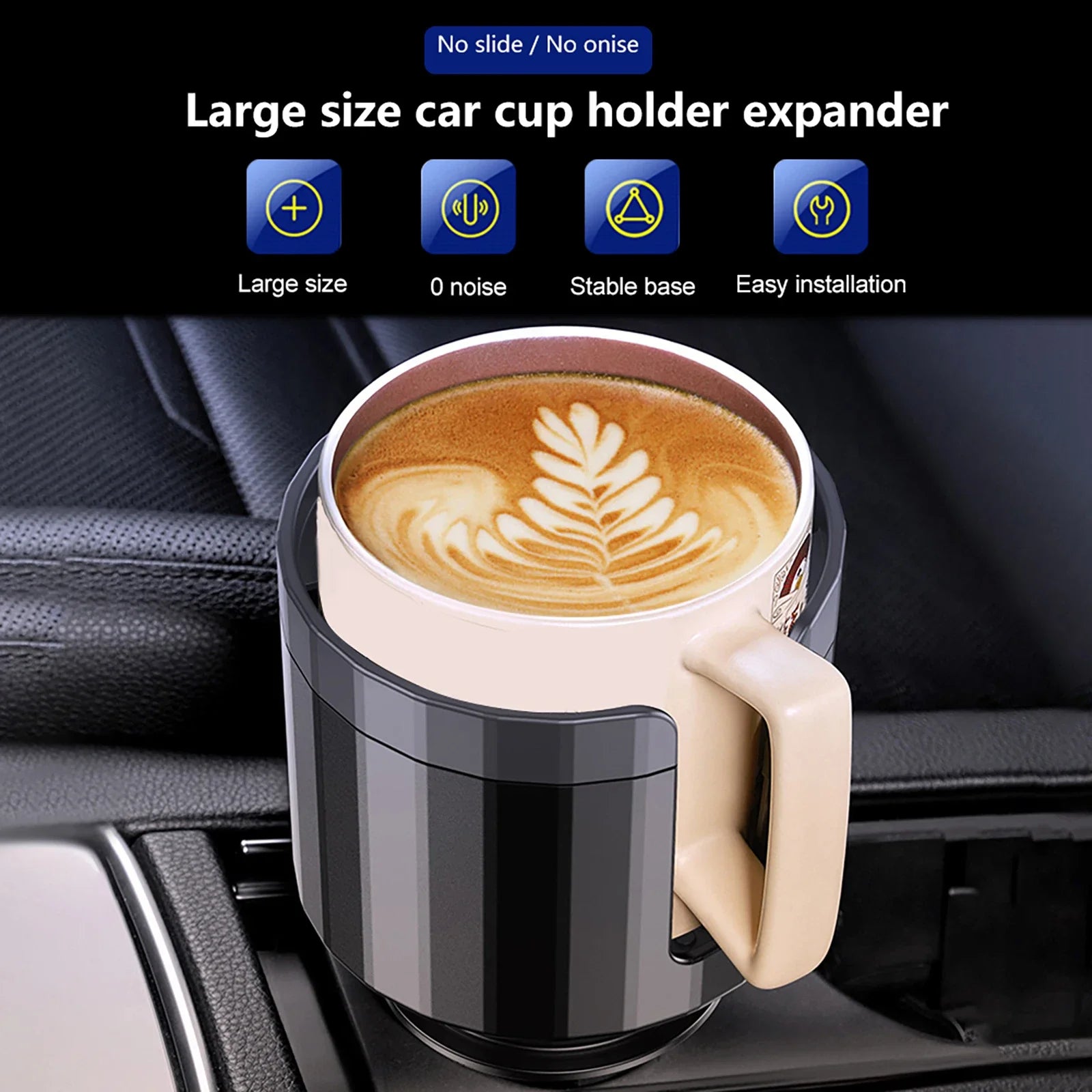 Car Cup Holder Expander Adjustable Base Beverage Bottle Holder Anti-slip Auto Drink Rack Stand for Auto Caravan Camper