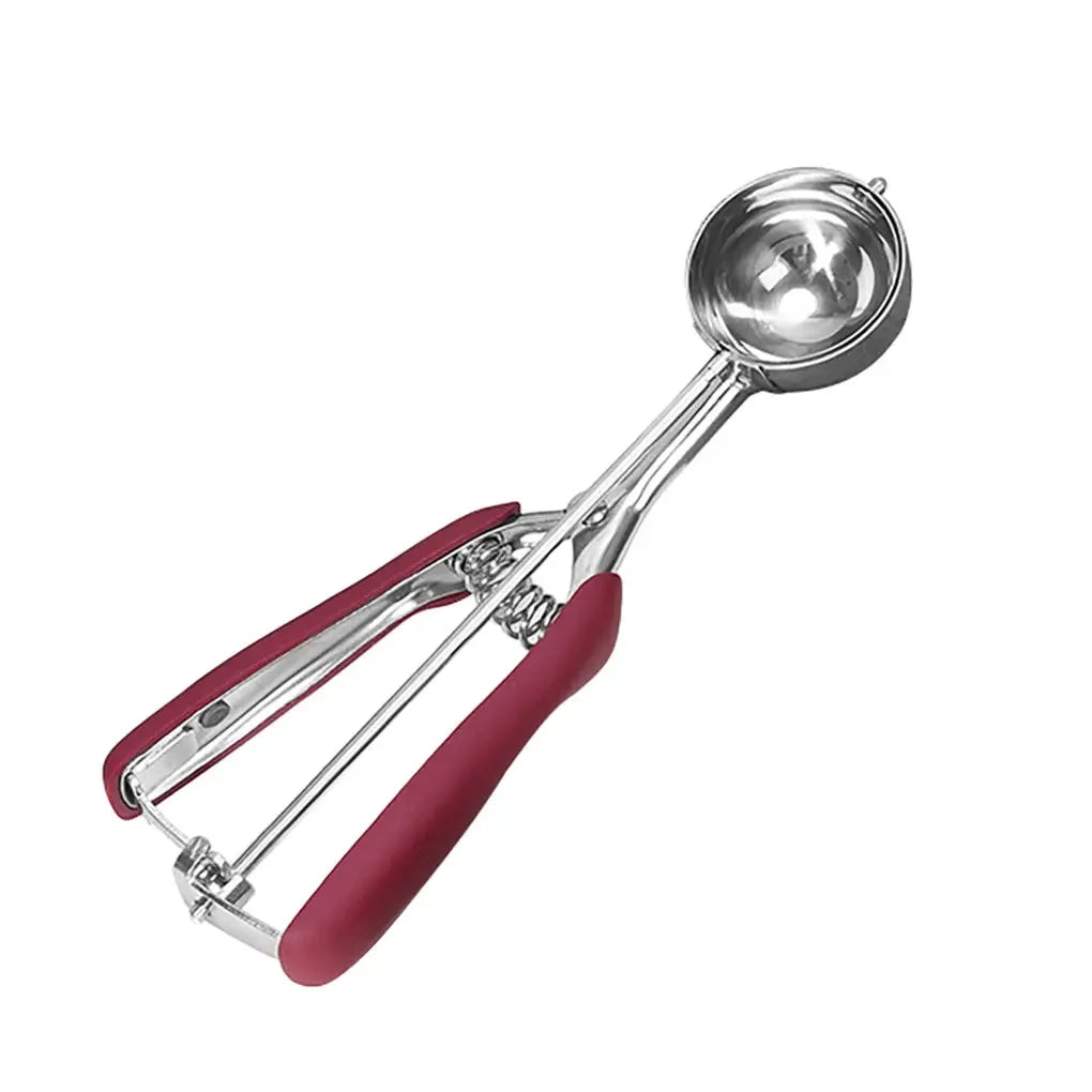 Stainless Steel Ice Cream Spoon 3/4/5cm 1pc Multifunctional Fruit Potato Mash Scoop with Spring Handle Kitchen Tool VIE LENTE