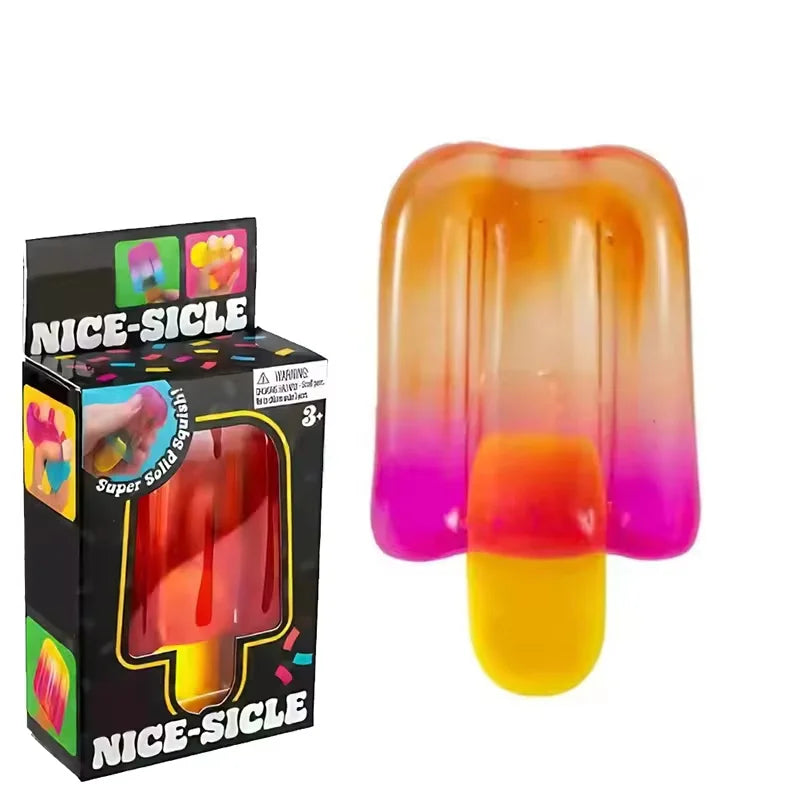 Gradient Ice Cream Squeeze Toy Soft Slow Rebound Squishy Fidget Toy Stress Relief Gadget for Adults Home Office Relaxation