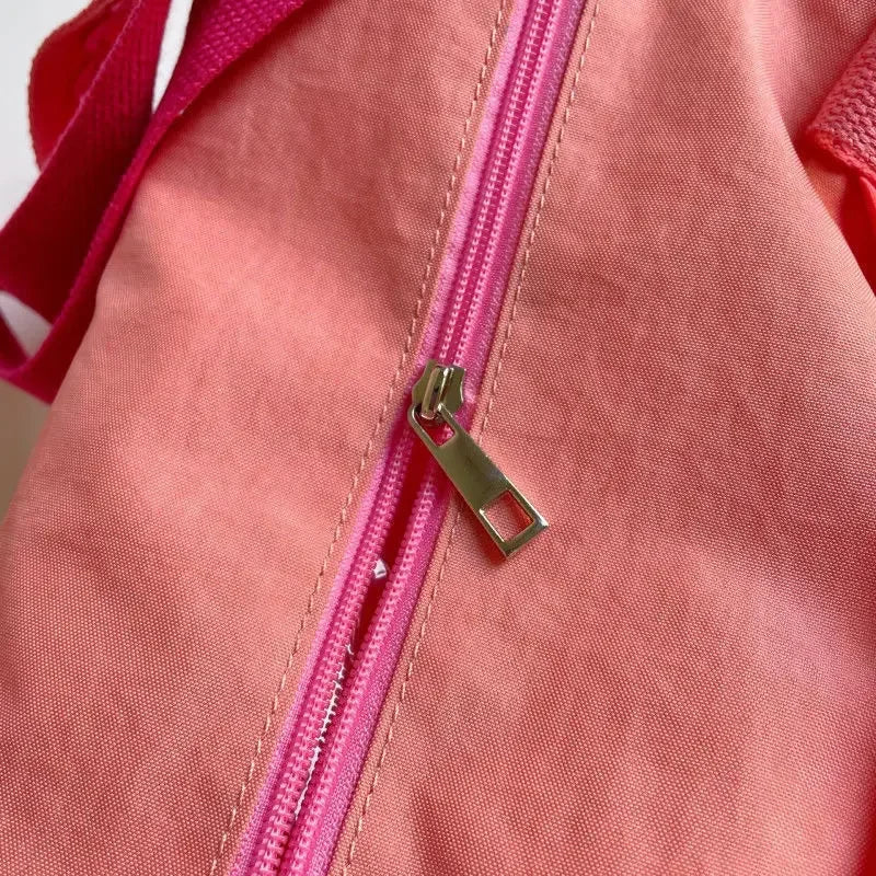 Ins Style Ballet Bear Bag Female Large Capacity Travel Bag Outdoor Camping Zip Handbag Mommy Bag Children Shoulder Cross Bag