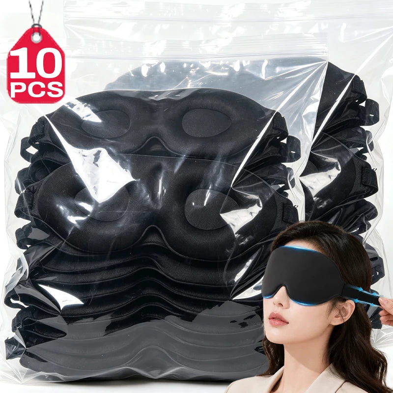 3D Sleeping Eye Mask Memory Foam Comfortable Light-blocking Eye Protection Patch Suit for Travel Aviation Sleep Unisex Simple