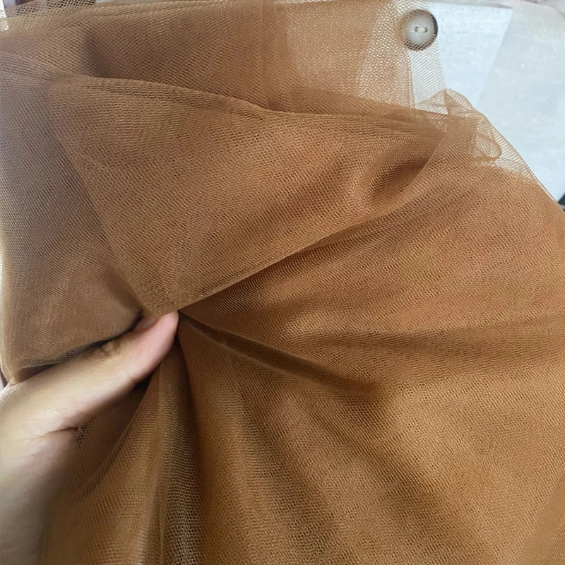 Burnt Orange Soft Tulle Fabric - Wedding Decor Curtains, Chair Covers, Tutu Skirts & DIY Crafting Mesh Material