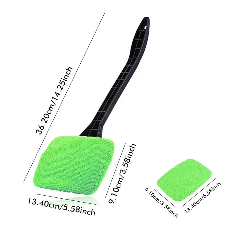 Car Glass Window Cleaner Brush Towel Kit Cleaning Wash Tool Cars Accessories Wash Tools Long Handle Wash Brush Auto Glass Wiper