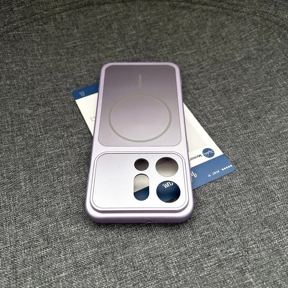 Original Nano Frosted Glass For Magsafe Magnetic Phone Case For OPPO Find X9 X9Pro Wireless Charge Shockproof Orange Armor Cover