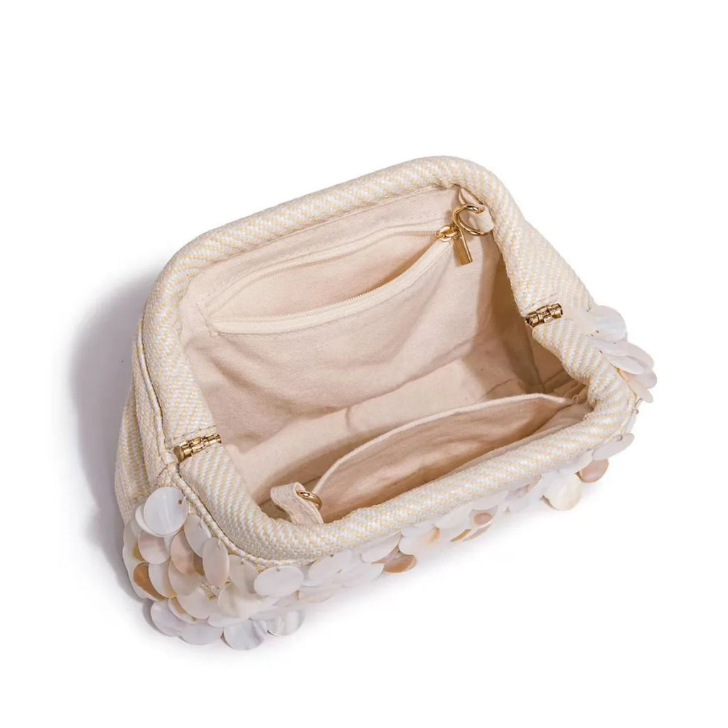 Handmade Shell Bead Bracelet Bag Elegant Crossbody Handbag Polyester Fiber Small Size Casual Style Summer 2026 Pure Color