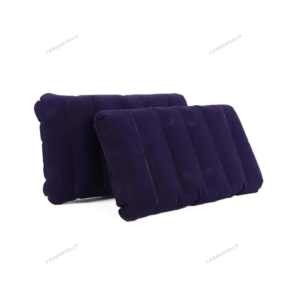 47x30cm Portable Inflatable Travel Pillow Soft Air Cushion for Plane Beach Office Outdoor Headrest Neck Back Support Sleep Aids