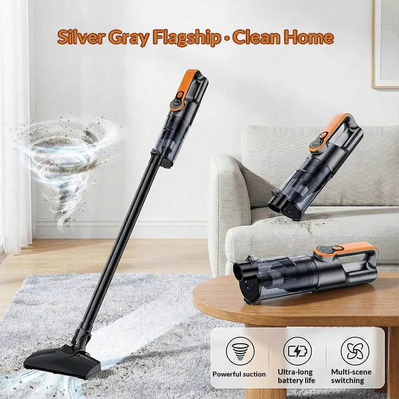 Multifunction Wireless Handheld Car Vacuum Cordless Handheld LED Lighting Chargeable Auto Vacuum for Home & Car Mini Cleaner