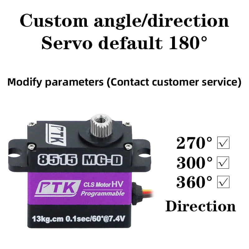 PTK 8515 MG-D micro servo 17g digital HV servo All metal RC model aircraft Fixed wing helicopter drone servo