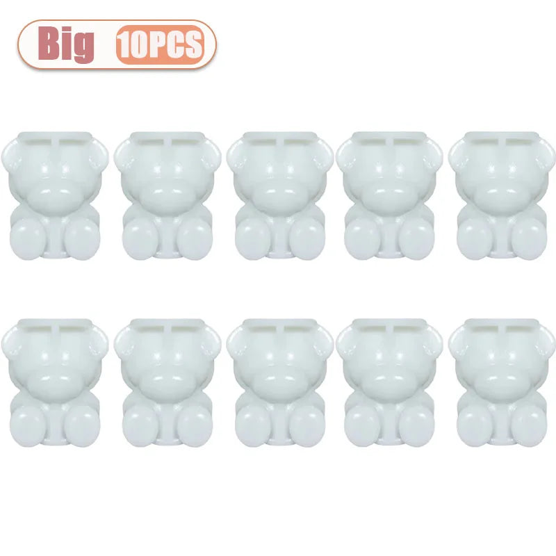 1-10PCS 3D Bear Ice Cube Mold Cube Silicone Bear Ice Grinder Ice Cream Coffee Making Tools Cold Drink DIY Ice Cream Molds