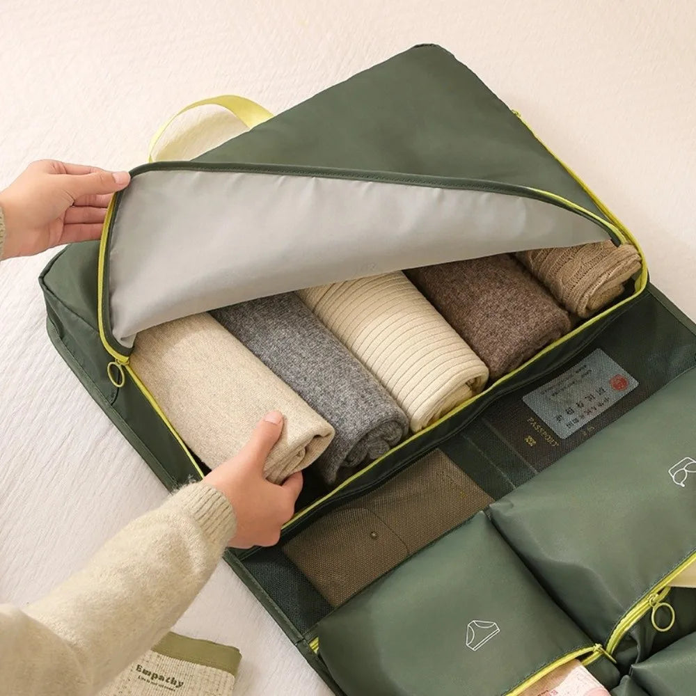 Waterproof Foldable Hanging Storage Bag Large Capacity Moisture-proof Clothing Storage Bag Polyester Washable