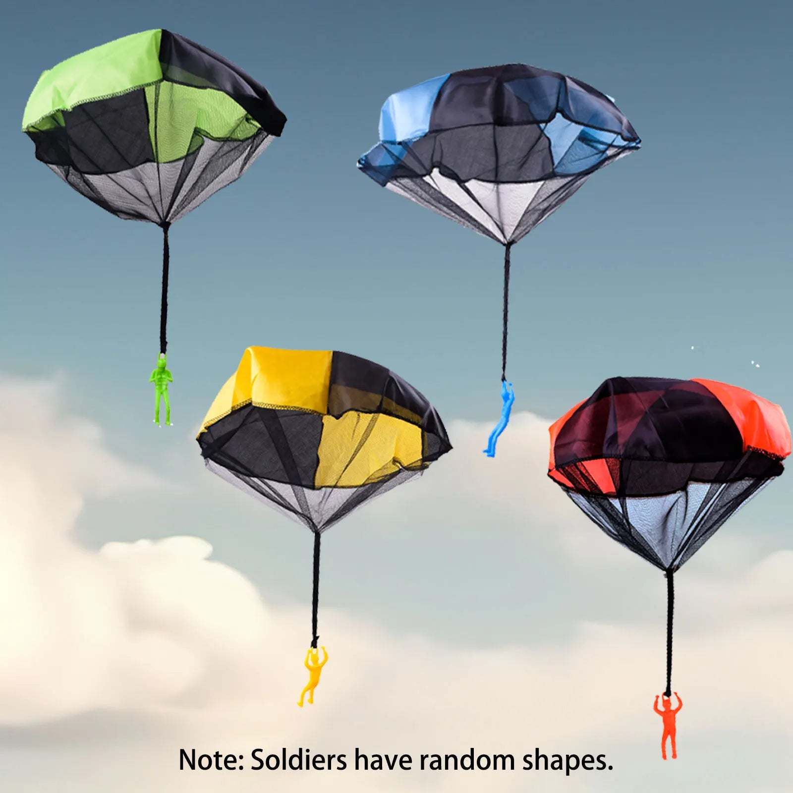 Children's Parachute Toy Tango Outdoor Flight Parachute Double Color Combination with Various New and Unique Colors, Unique, Eas
