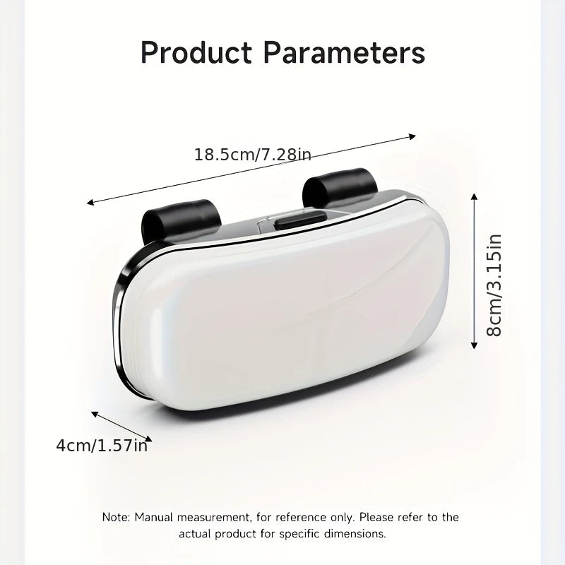 Car Sun Visor Glasses Storage Box One-Hand Operation Anti-Scratch Sunglasses Holder Eyeglass Case Sun Visor Car Lenses Holder